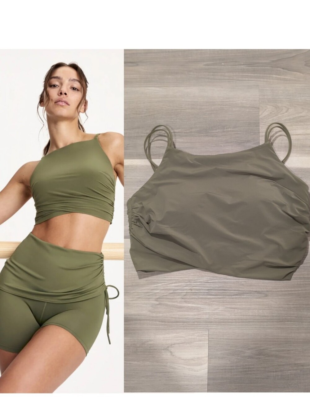 Knix | Studio High Neck Bra In Olive